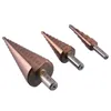 Freeshipping 3Pcs Hss Co M35 hree Corners Handle 4-12 / 4-20 / 4-32Mm Straight Groove Broca Metal Step Cone Drill Stainless Steel Hole