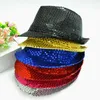어린이 LED 장식 조각 모자 다채로운 카우보이 재즈 캡 깜박임 어린이 성인 파티 축제 코스프레 의상 모자 6 색 150Pcs