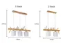 장식 북유럽 펜던트 조명 유리 매달려 램프 식당 아이 방 E27 2/3 헤드 창조적 인 새 펜던트 램프 나무 Led Hanglamp MYY