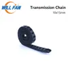 Will Fan Transmission Chain 10x15mm Diamètre R18mm Avec 2 pcs Connecteur Drag Pour Co2 Laser Cutter Machine