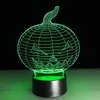 Halloweenowa dynia 3d kontrola LED Night Light 7 Alternatywny kolor LED Desk Lampa Stołowa Lampa Boże Narodzenie prezent