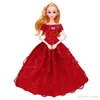 New Barbie Doll Princess Cinderella Dress + 6x Accessories Crown Necklace Shoes Dancing Party Clothes kid toy