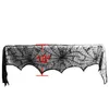 Halloween toile d'araignée dentelle nappe enveloppes cheminée fenêtre rideau fête décor à la maison 14 modèles