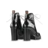 Популярные женские кожаные ботинки известных брендов, 1a2y7w, модные, на толстом каблуке, черные, со шнурками, на резиновой подошве, роскошные ботинки martin