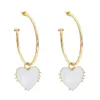 European and American new three-color arc love girls fashion earrings