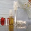 2ml 3ml 5ml atomizer doldurulabilir küçük sprey şişe mini cam şişe kehribar aromatik şişeler boş koku