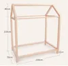 appendiabiti Mobili per bambini Scaffale in legno massello doppio palo isola centrale semplice appendiabiti moderno espositore espositore per negozio di abbigliamento