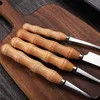 Madeira Handle talheres Set Faca E Forquilha Colher Louça Define favor do casamento de aço inoxidável presente Steak Knife ZZA1208