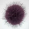 Regalo promozionale simpatico pallone con pompon in pelliccia di procione da 15 cm, accessori tinti di colore con chiusura a scatto. Per la decorazione, consegna espressa veloce