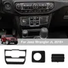 Carbon Fiber ABS Window Control Panel Car Cigarette Lighter USB Socket For Jeep Wrangler JL 2018 Up Auto Internal Accessories327F