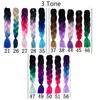 Sprzedawanie Kanekalon Jumbo Ombre Plejanie Włosy Whole 100GPCS African Crochet Braids Włosy dla kobiet 24 -calowe syntetyczne włosy EX7381188