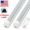 2 3 4 5 6 8Ft luci a tubo a led Luci a forma di V Integrazione a tre file LED t8 Lampadine con angolo del fascio freddo di 300 gradi