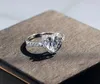 Real 925 Silver Ring for Women Luxury Jewelry Romantic Heart 2 Carat CZ sona Diamond Engagement Wedding Ring gift size 5-10