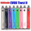 Batteries Evod Twist II 2 VV 1600mAh batterie à tension variable 3.3v-4.8v