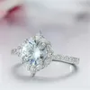 Begränsad utgåva bröllopsring speciellt ögonblick för hennes gåva enkel toppkvalitet silverring engagemang anel feminino1627038