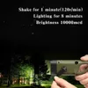 Mini Emergency Hand Crank Dynamo Solar Powered Flashlight Torch Uppladdningsbar LED Ljuslampa Kraftfull fackla för Camping Outdoor Gratis DHL