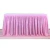 2018 Nouveau Tulle Tutu Table Jupe Vaisselle Tissu Pour La Fête De Mariage Banquet Décoration De La Maison De Mariage Table Plinthe 3 Couleurs