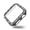 Diamond Watch Cover Luxury Bling Crystal PC Cover för Apple Watch Case för IWatch Series 4 3 2 1 Fall 42mm 38mm Band6109407