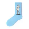 Mens Designer Socks Rolig Business Dress Long Socks Bomull Rolig Casual Crew Socks Calcetines de Hombre 1 Par 2020