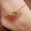Fashion Gold Infinity Anklet Foot Chain for Women Anklets Bracelet jewelry chaine de cheville drop ship
