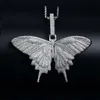 ECED OUT Pendant Hip Hop Schmuck Luxus Designer Halskette Herren Goldkette Anhänger Bling Diamond Butterfly Charms Rapper Mode A290U