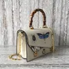 Designer- Neue Italien original Lammfell Handtasche berühmte Frauen echtes Leder Umhängetasche Dame Umhängetasche 28 cm hohe Qualität DHL frei