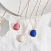 Mode Waterdrop Rose Blue White Stone Hanger Ketting Merk Vergulde Kettingen voor Dames Sieraden Gift