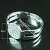 Base per anello regolabile in ferro Beadsnice con anelli grezzi da 8x7,5 mm per bigiotteria ID 4831