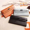 Fashion 100% Genuine Leather Wallets For Women High Quality Long Coin Purse Luxury Designer Cash Pocket Girls Handbags Carteira Y19052302