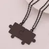 2 stks mannen vrouwen paar puzzel hanger ketting legering link ketting 3 kleuren kettingen sieraden set voor liefhebbers wens cadeau