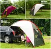 Ao ar livre portátil camping suv carro cauda barraca auto-condução chuva tenda