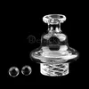 Two Styles Glass Spinning Carb Cap With 6mmOD Quartz Terp Pearls Bubble UFO Carb Caps For Beveled Edge Quartz Banger Nails Glass Bongs