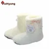 Suihyung Donne Calde Pantofole da Casa Inverno Caldo Peluche Scarpe da Interno Comodo Solido Flock Ladies House Floor Cotton Slip On Botas