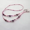 6 pieces per lot eyeglass acrylic beaded chain sunglass retainer reading glasses necklace string made of rice bead and cat eye typ4502758