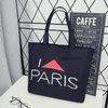 Cartoon Fashion Shopping Bag 16Colors Woman Paris Handbag Canvas Student bags Free shipping Via DHL Fast Arrived