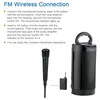 2 in 1 Wired & Wireless Handheld Microphone Wireless & Wired Microphone Receiver Unidirectional Black