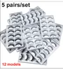 3D رموش سميكة الرموش الصناعية 5 أزواج من الرموش الصناعية ماكياج العين المنك كاذبة جلدة لينة الطبيعية 12 نموذجا