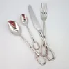 스테인레스 스틸 골드 Flatware 세트 숟가락 포크 나이프 차 숟가락 식탁 세트 주방 다이닝 바 식기 4pcs / 7 색 WX9-1362 세트