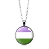 Rainbow Gay Pride necklace Love Wins Heart GLBT For Lesbians Gays Pride Bisexuals Transgender Men's LGBT Necklaces Jewelry