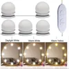 Hollywood Mirror Light Kit d'ampoules LED pour miroir de maquillage Port de chargement USB Cosmétique éclairé miroirs de maquillage ampoule luminosité réglable