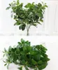 Ramos de folha de hortelã-pimenta de haste única Simulação de hastes de árvore de hortelã-pimenta verde parede decorativa planta verde artificial