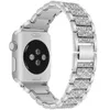 Apple Watch Ultra 49mm 밴드 41/45mm 44mm 44mm 38mm 42mm 여성 다이아몬드 밴드 Iwatch 시리즈 8 7 6 SE 5 4 3 2 1 브레이슬릿 스테인리스 스틸 스트랩