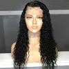 워터 파 곱슬 360 레이스 프론트 인간의 머리 가발 Pre Plucked Hairline 브라질 레미 정면 가발 130 % 밀도 Diva1