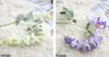 웨딩 파티 centerpieces 가정 휴일 장식을위한 인공 등나무 꽃 화환 80cm L 보라색 흰색 시뮬레이션 실크 꽃