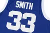 Mens Will Smith #33 농구 저지 음악 텔레비전 첫 연례 Rock N'Jock Ball Jam 1991 Blue Stitched Shirts MTV