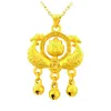 Joli bébé pendentif chaîne Double poisson en forme d'or jaune 18 carats rempli classique enfants enfants pendentif collier cadeau