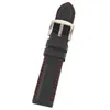 20mm 22mm 24mm Black Silicone Rubber Watch Strap Wrist Band Replacement Waterproof Watchband Red White Line Stitching Straight End6498679