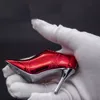 Criativo saltos altos de saltos abertos fogueira aberta nova sapatos exóticos gases mini isqueiro inflável
