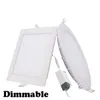 Pannello da soffitto a LED dimmerabile da incasso a soffitto 9/12/15/18/25W Pannello quadrato rotondo AC 85-265V