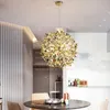 Lampada a sospensione con paralume in acciaio inossidabile Sala da pranzo lampade a sospensione a led foyer illuminazione moderna dorata ristorante argento soggiorno Apparecchi MYY